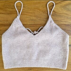 Zara Cream Knit Crop Top